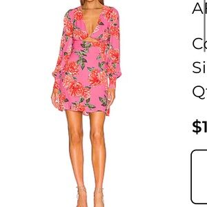 AFRM Pink Floral Long Sleeve Dress